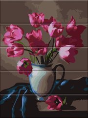 Картина за номерами на дереві "Прекрасні тюльпани" ArtStory подарункова упаковка 30x40см ASW083 в інтернет-магазині "Я - Picasso"