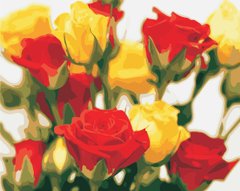 Картина за номерами "Жовто-червоні троянди" ArtStory подарункова упаковка 40x50см AS0851 в інтернет-магазині "Я - Picasso"