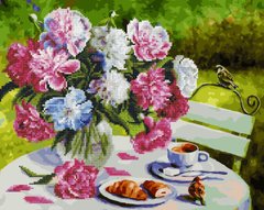 Алмазна картина-розмальовка "Сніданок у саду" BrushMe 3D ефект подарункова коробка 40x50см GZS1137 в інтернет-магазині "Я - Picasso"