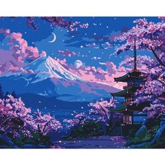 Картина по номерам "Храм у горы Фудзи" BrushMe холст на подрамнике 40х50см BS54020 в интернет-магазине "Я - Picasso"