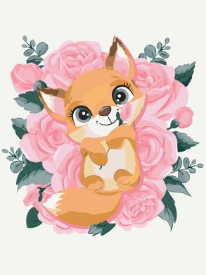 Картина за номерами "Лисичка в квітах" BrushMe полотно на підрамнику 30х40см KBS0001 в інтернет-магазині "Я - Picasso"