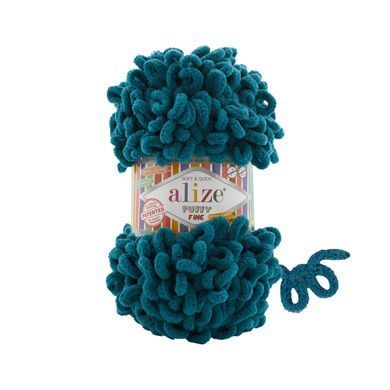Пряжа Alize Puffy Fine/Ализе Пуффи Файн, морской зеленый 330