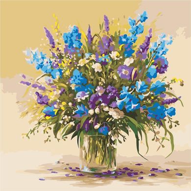 Картина за номерами "Букет польових квітів" ArtStory полотно на підрамнику 40х40см AS0945 в інтернет-магазині "Я - Picasso"