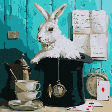 Картина за номерами "казковий кролик" ArtStory полотно на підрамнику 40х40см AS0323 в інтернет-магазині "Я - Picasso"