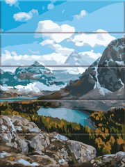 Картина за номерами на дереві "Гірський пейзаж" ArtStory подарункова упаковка 30x40см ASW157 в інтернет-магазині "Я - Picasso"