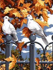 Алмазна мозаїка "Пара голубів" Алмазна мозаїка 30x40см DM-253 в інтернет-магазині "Я - Picasso"