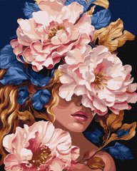 Картина за номерами "Квіткова чарівність з фарбами металік" Ідейка полотно на підрамнику 40x50см KHO8433 в інтернет-магазині "Я - Picasso"