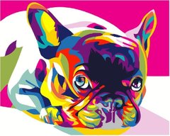 Картина по номерам - Радужный французский бульдог 40x50 в интернет-магазине "Я - Picasso"