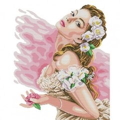 Леді Камелія Набір для вишивання хрестиком з друкованою схемою на тканині Joy Sunday RA572 в інтернет-магазині "Я - Picasso"