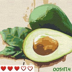 Картини за номерами "Зелений авокадо" Барви полотно на підрамнику 40x40 см 0051П4 в інтернет-магазині "Я - Picasso"
