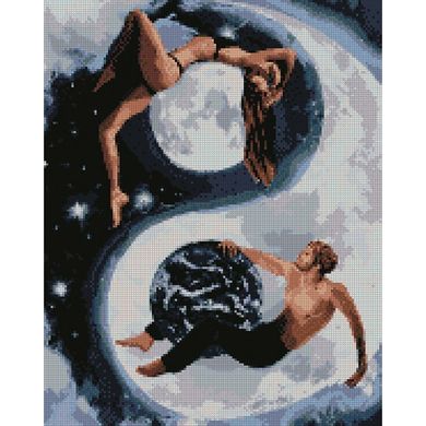 Алмазна мозаїка "Інь и янь" Ідейка полотно на підрамнику 40x50см AMO7031 в інтернет-магазині "Я - Picasso"