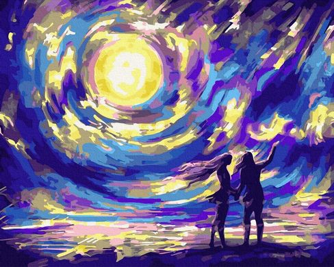 Картина за номерами "Зіркова ніч для закоханихх" BrushMe полотно на підрамнику 40x50см GX34103 в інтернет-магазині "Я - Picasso"