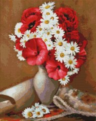 Алмазна мозаїка "Букет із польових квітів" BrushMe полотно на підрамнику 40x50см DBS1024 в інтернет-магазині "Я - Picasso"