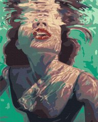 Картина за номерами "Дівчина під водою" BrushMe полотно на підрамнику 40х50см BS38459 в інтернет-магазині "Я - Picasso"