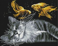 Алмазная мозаика - Мечты кота в интернет-магазине "Я - Picasso"