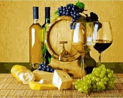 Картина за номерами "Сир і вино" BrushMe полотно на підрамнику 40x50см GX22603 в інтернет-магазині "Я - Picasso"