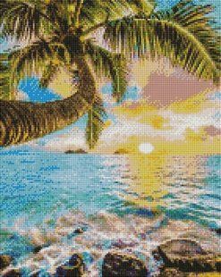 Алмазная мозаика "Закат на море" ArtStory подарочная коробка холст на подрамнике 40x50см ASM48 в интернет-магазине "Я - Picasso"