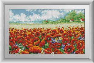 30879 Пейзаж с маками. Dream Art. Набор алмазной живописи (квадратные, полная) в интернет-магазине "Я - Picasso"