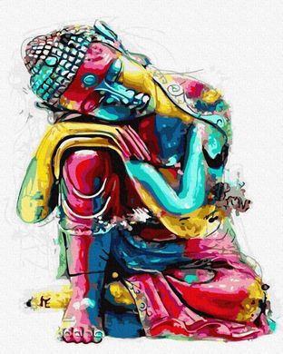 Картина за номерами "Задумливий Будда" BrushMe полотно на підрамнику 40х50см GX38021 в інтернет-магазині "Я - Picasso"