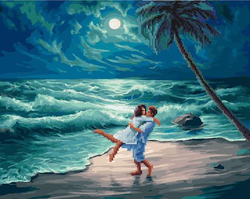 Алмазная картина-раскраска "На берегу океана" BrushMe подарочная упаковка 40x50 cм GZS1176 в интернет-магазине "Я - Picasso"