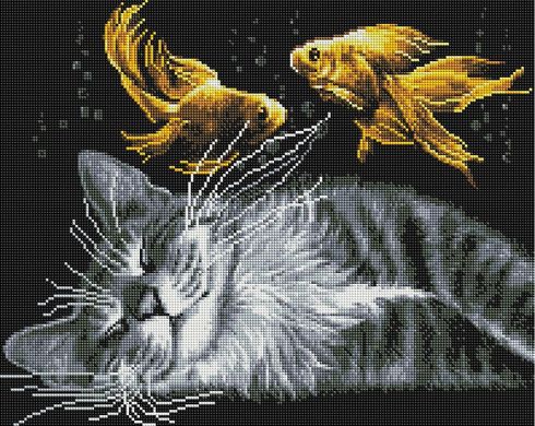 Алмазна мозаїка "Мрії кота" BrushMe 40x50см GF2902 в інтернет-магазині "Я - Picasso"