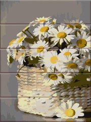 Картина за номерами на дереві "Ромашки в кошику" ArtStory подарункова упаковка 30x40см ASW087 в інтернет-магазині "Я - Picasso"