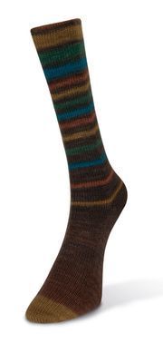 Пряжа Infinity Sock/Інфініті Сок, коричневий зі смугами 16, Laines du Nord