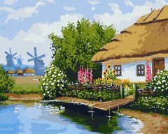 Картина за номерами "Українська садиба" Ідейка полотно на підрамнику 40х50см KHO2869 в інтернет-магазині "Я - Picasso"