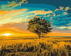 Картина по номерам "Золотой закат" BrushMe полотно на подрамнике 40x50см BS52578 в интернет-магазине "Я - Picasso"