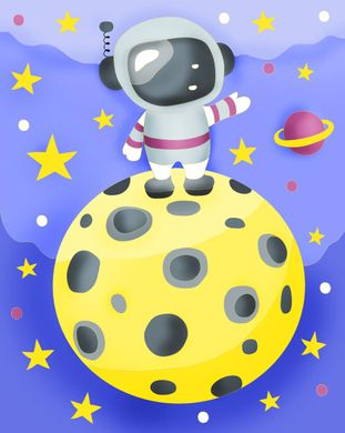 Картина за номерами "Космонавт" ArtStory полотно на підрамнику 20х25см ASK025 в інтернет-магазині "Я - Picasso"