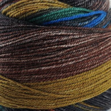 Пряжа Infinity Sock/Інфініті Сок, коричневий зі смугами 16, Laines du Nord