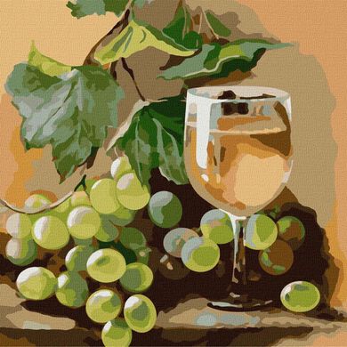 Картина за номерами "Солодкий виноград" Ідейка полотно на підрамнику 40х40см KHO5624 в інтернет-магазині "Я - Picasso"