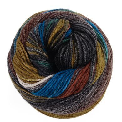 Пряжа Infinity Sock/Інфініті Сок, коричневий зі смугами 16, Laines du Nord
