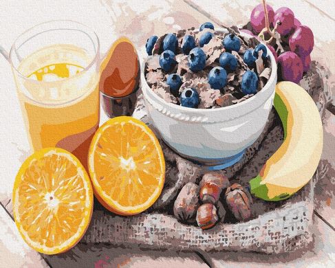 Картина за номерами "Корисний сніданок" BrushMe полотно на підрамнику 40x50см GX34872 в інтернет-магазині "Я - Picasso"