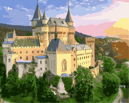 Картина за номерами "Замок в Словаччині " ArtStory в подарунковій коробці 40х50см AS0987 в інтернет-магазині "Я - Picasso"