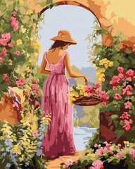 Картина по номерам "Девушка с цветами ©art_selena_ua" Идейка полотно на подрамнике 40x50см KHO8431 в интернет-магазине "Я - Picasso"