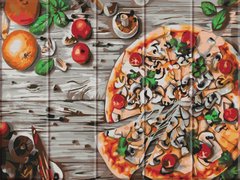 Картина по номерам на дереве - Пицца 30x40 см в интернет-магазине "Я - Picasso"
