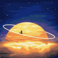 Картина за номерами "Навколо Сатурну" з фарбами металік Ідейка 50х50см в інтернет-магазині "Я - Picasso"