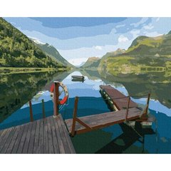 Картина по номерам "Мостик на озере" BrushMe холст на подрамнике 40x50см GX32000 в інтернет-магазині "Я - Picasso"