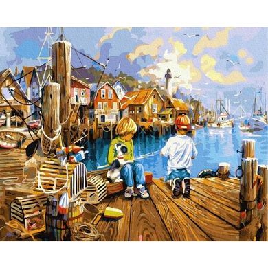 Картина за номерами "Маленькі рибалки" BrushMe полотно на підрамнику 40х50см GX37979 в інтернет-магазині "Я - Picasso"