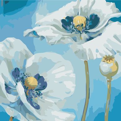 Картина за номерами "Білі квіти" ArtStory полотно на підрамнику 40х40см AS0504 в інтернет-магазині "Я - Picasso"