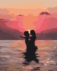 Картина за номерами "Закохані на заході сонця" BrushMe полотно на підрамнику 40х50см BS37563 в інтернет-магазині "Я - Picasso"