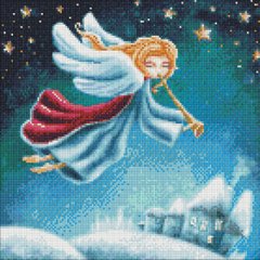 Алмазна мозаїка "Різдвяний ангел" Ідейка 40x40см AMO7318 в інтернет-магазині "Я - Picasso"
