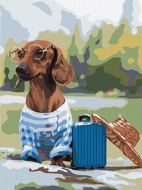 Картина за номерами "Маленький мандрівник" Ідейка полотно на підрамнику 40x40см KHO4275 в інтернет-магазині "Я - Picasso"