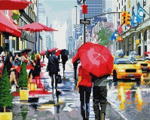 Алмазная мозаика "Дождь в Нью-Йорке" BrushMe холст на подрамнике 40x50см GF1381 в интернет-магазине "Я - Picasso"