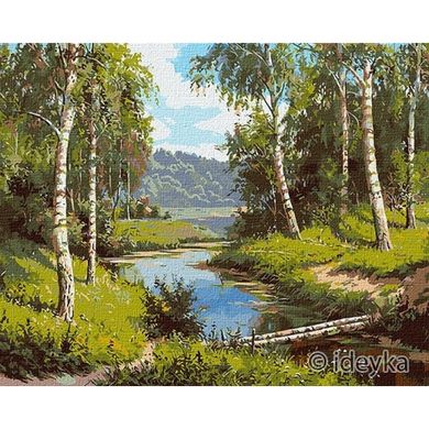 Картина за номерами "Місток через річку" Ідейка полотно на підрамнику 40х50см KHO2849 в інтернет-магазині "Я - Picasso"