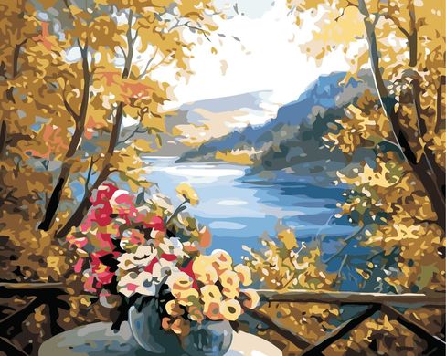 Картина по номерам - Осенние цветы 40х50 в интернет-магазине "Я - Picasso"