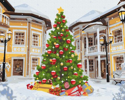 Картина за номерами "Головна новорічна красуня" BrushMe полотно на підрамнику 40х50см BS52747 в інтернет-магазині "Я - Picasso"