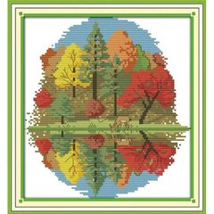 Чотири сезони-осінь Набір для вишивання хрестиком з друкованою схемою на тканині Joy Sunday F622 в інтернет-магазині "Я - Picasso"