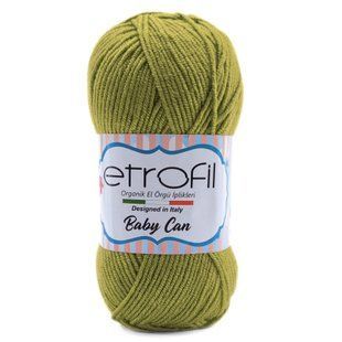 Пряжа Baby Can/Бэби Кан, оливковый 80047, Etrofil